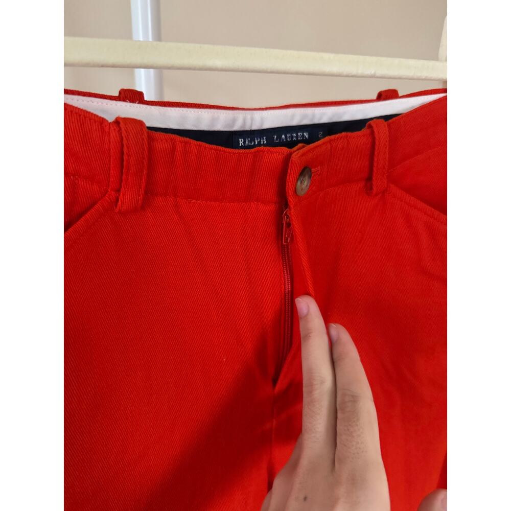VTG Ralph Lauren Equestrian Wool Red Pant - 2 Preppy Western Riding Pant Sporty - Picture 4 of 7